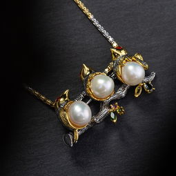 湯河店原創(chuàng)精品 925銀鑲嵌動物珍珠，品質(zhì)女士配飾鑒賞